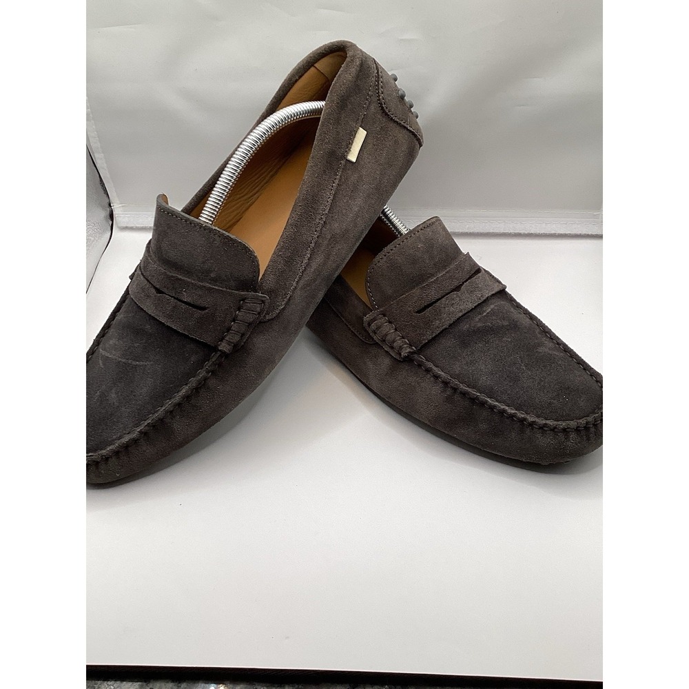 Oliver Cabell Moccasin Loafer Driving Shoes Mens Size 44 (10.5) Gray Suede